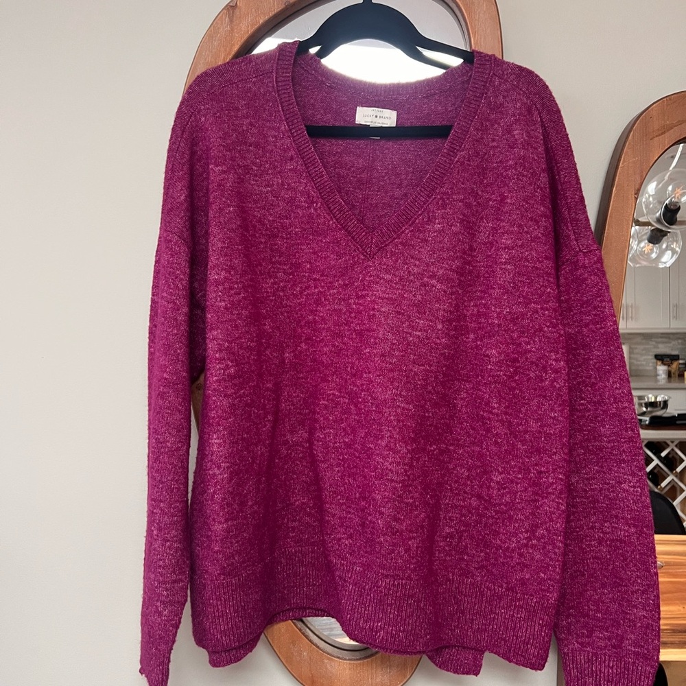Lucky Brand Oversize Look Women's V-Neck Sweater
